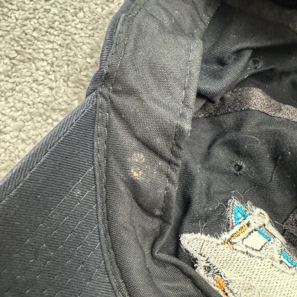 Vintage 90s San Jose Sharks NHL Snapback Hat Cap Unisex Navy Pacific Bell Promo - Picture 12 of 13